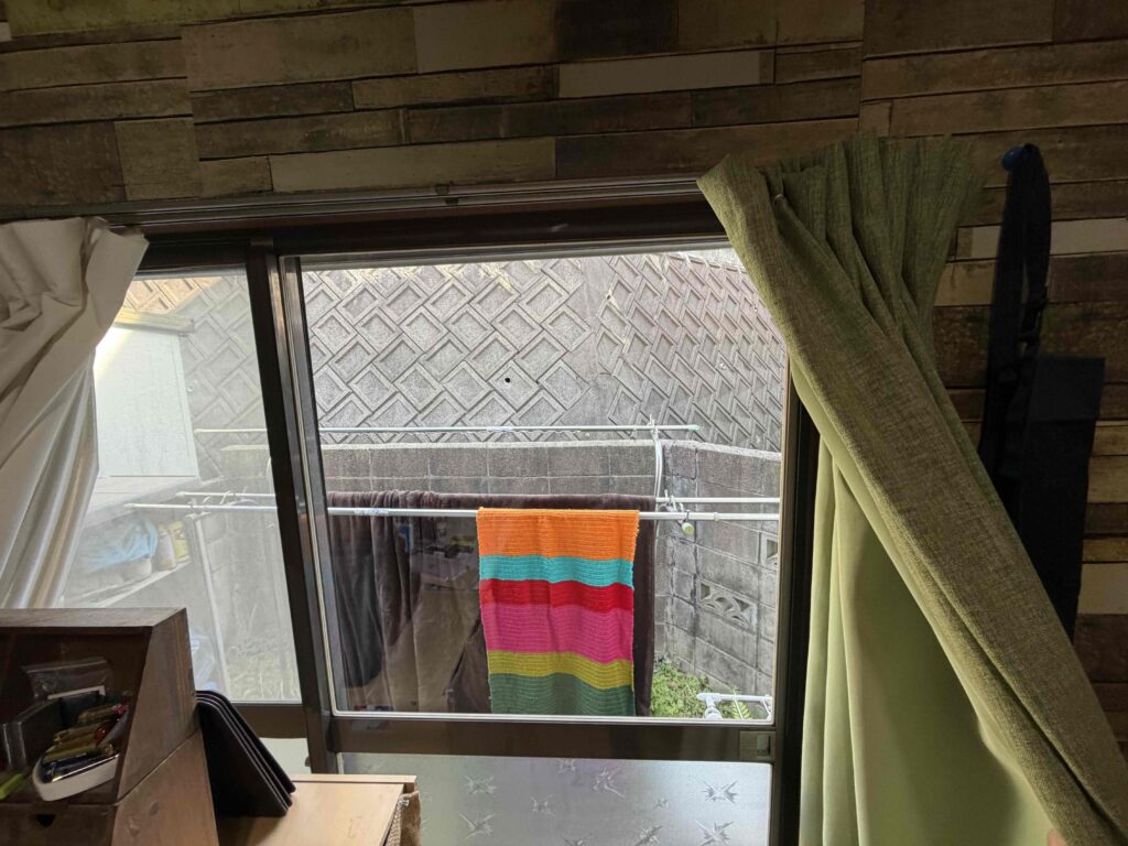 福岡市南区柳瀬 掃き出し窓 ガラス交換完了