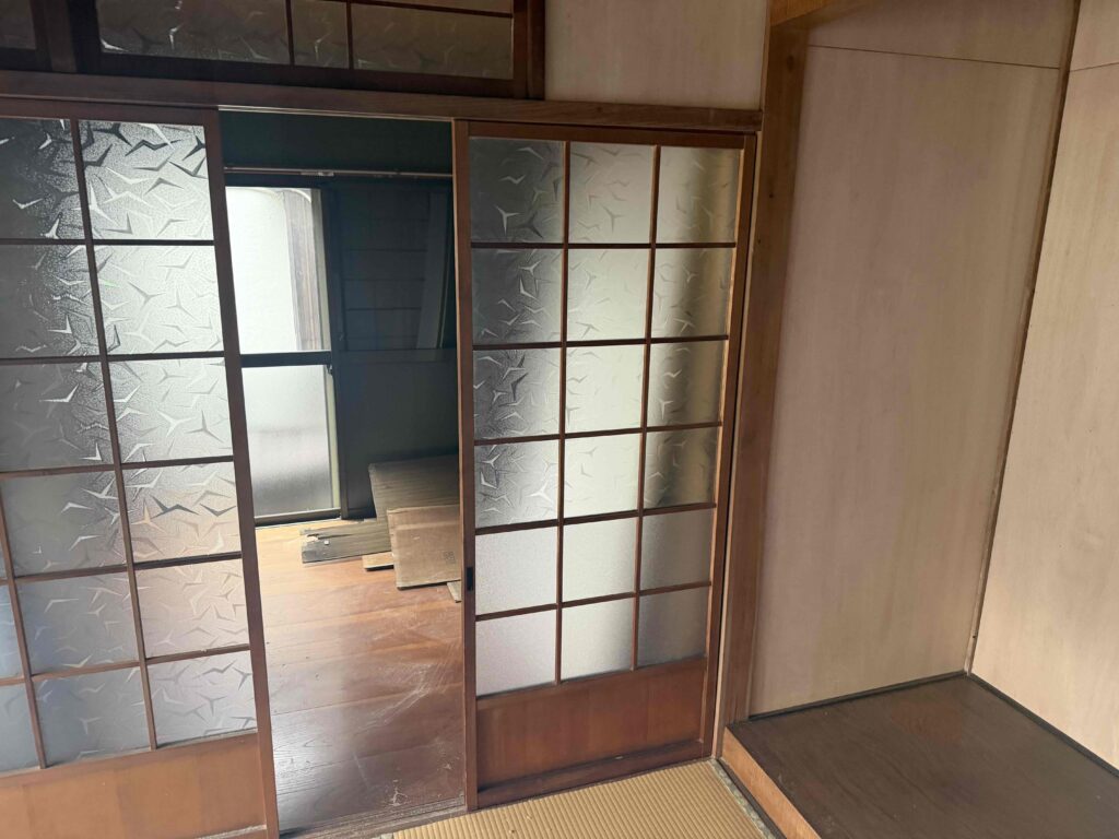 福岡市南区屋形原 障子建具 ガラス交換完了